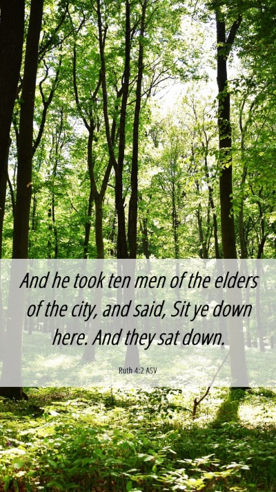Picture 06 - Ruth 4:2 ASV Mobile Phone Wallpaper - And he took ten men of the elders of the city, - Mobile Bible Verse Wallpaper
