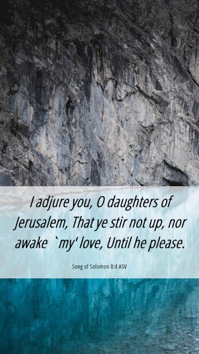 Picture 06 - Song of Solomon 8:4 ASV Mobile Phone Wallpaper - I adjure you, O daughters of Jerusalem, That ye - Mobile Bible Verse Wallpaper