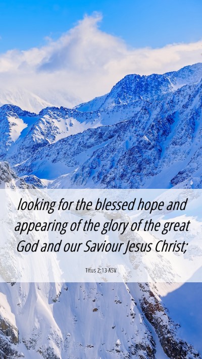 Picture 06 - Titus 2:13 ASV Mobile Phone Wallpaper - looking for the blessed hope and appearing of the - Mobile Bible Verse Wallpaper