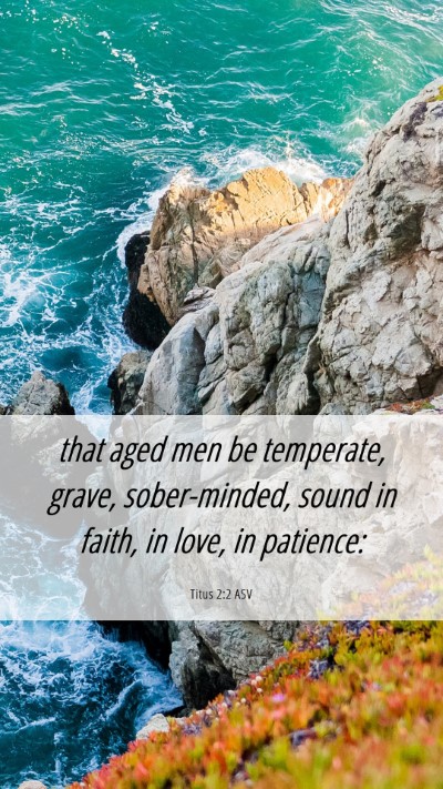 Picture 06 - Titus 2:2 ASV Mobile Phone Wallpaper - that aged men be temperate, grave, sober-minded, - Mobile Bible Verse Wallpaper