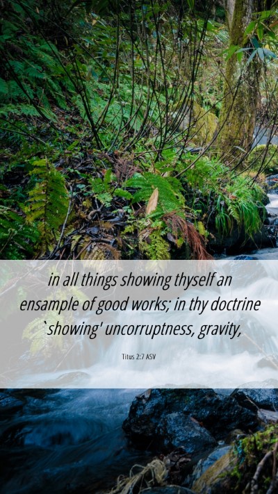 Picture 06 - Titus 2:7 ASV Mobile Phone Wallpaper - in all things showing thyself an ensample of good - Mobile Bible Verse Wallpaper
