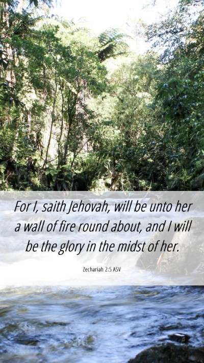 Picture 06 - Zechariah 2:5 ASV Mobile Phone Wallpaper - For I, saith Jehovah, will be unto her a wall of - Mobile Bible Verse Wallpaper