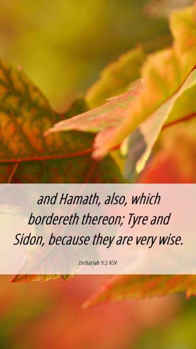 Picture 06 - Zechariah 9:2 ASV Mobile Phone Wallpaper - and Hamath, also, which bordereth thereon; Tyre - Mobile Bible Verse Wallpaper