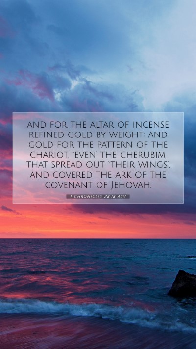 Picture 07 - 1 Chronicles 28:18 ASV Mobile Phone Wallpaper - and for the altar of incense refined gold by - Mobile Bible Verse Wallpaper