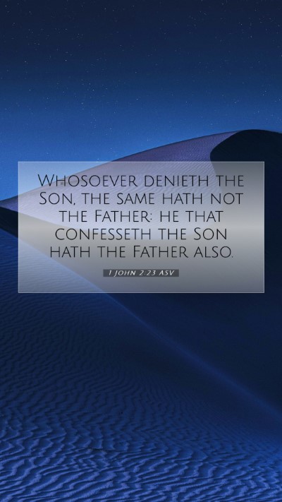 Picture 07 - 1 John 2:23 ASV Mobile Phone Wallpaper - Whosoever denieth the Son, the same hath not the - Mobile Bible Verse Wallpaper