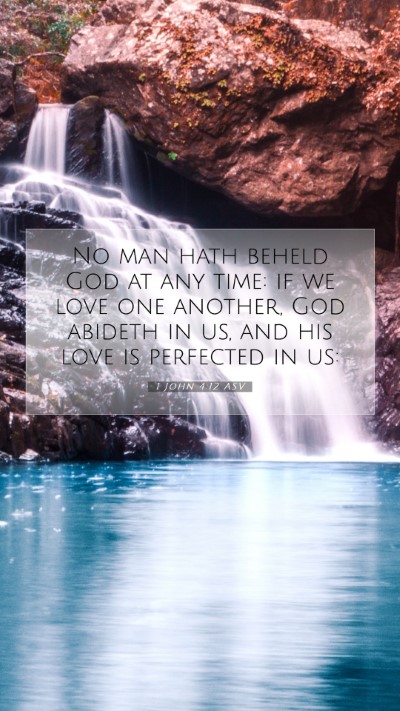 Picture 07 - 1 John 4:12 ASV Mobile Phone Wallpaper - No man hath beheld God at any time: if we love - Mobile Bible Verse Wallpaper