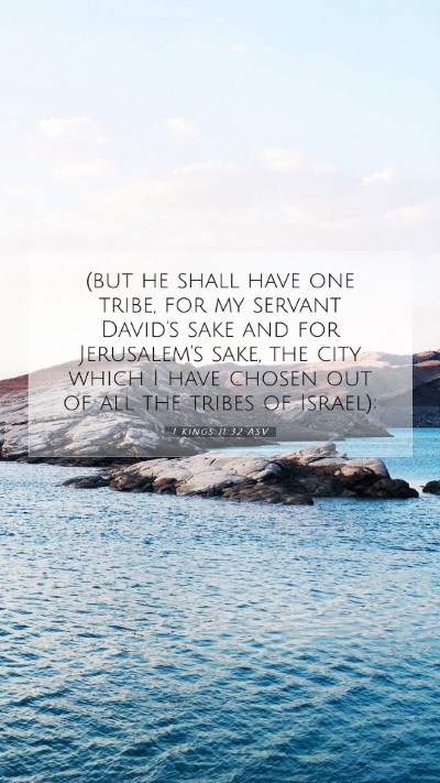 Picture 07 - 1 Kings 11:32 ASV Mobile Phone Wallpaper - (but he shall have one tribe, for my servant - Mobile Bible Verse Wallpaper