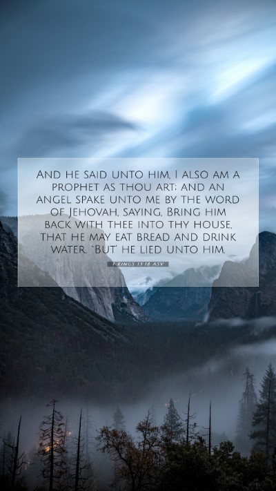 Picture 07 - 1 Kings 13:18 ASV Mobile Phone Wallpaper - And he said unto him, I also am a prophet as thou - Mobile Bible Verse Wallpaper