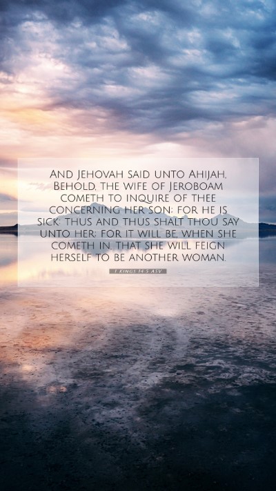 Picture 07 - 1 Kings 14:5 ASV Mobile Phone Wallpaper - And Jehovah said unto Ahijah, Behold, the wife of - Mobile Bible Verse Wallpaper