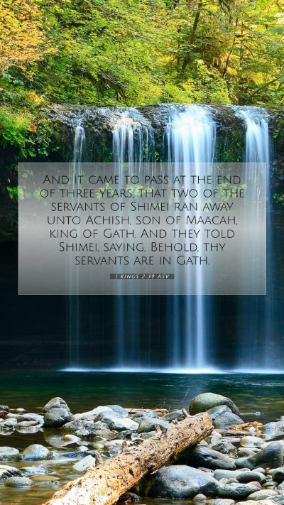 Picture 07 - 1 Kings 2:39 ASV Mobile Phone Wallpaper - And it came to pass at the end of three years, - Mobile Bible Verse Wallpaper