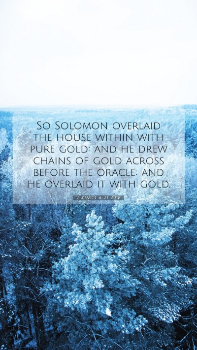 Picture 07 - 1 Kings 6:21 ASV Mobile Phone Wallpaper - So Solomon overlaid the house within with pure - Mobile Bible Verse Wallpaper