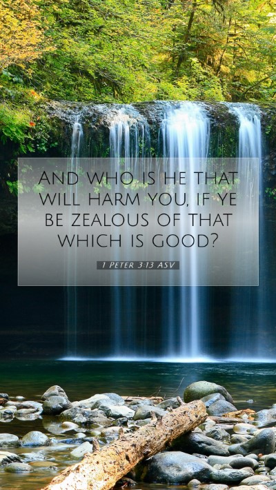 Picture 07 - 1 Peter 3:13 ASV Mobile Phone Wallpaper - And who is he that will harm you, if ye be - Mobile Bible Verse Wallpaper