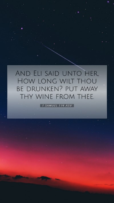 Picture 07 - 1 Samuel 1:14 ASV Mobile Phone Wallpaper - And Eli said unto her, How long wilt thou be - Mobile Bible Verse Wallpaper