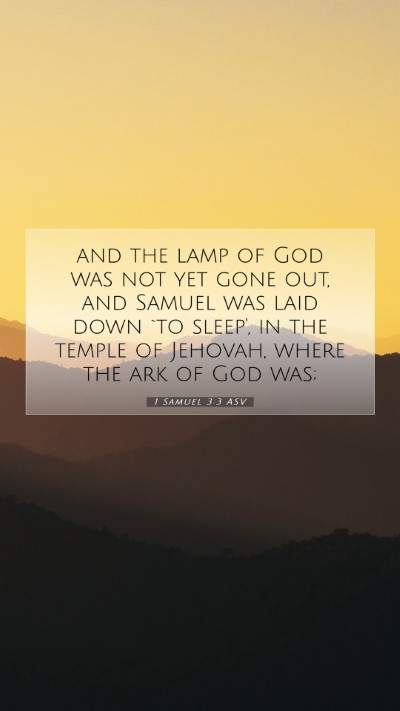 Picture 07 - 1 Samuel 3:3 ASV Mobile Phone Wallpaper - and the lamp of God was not yet gone out, and - Mobile Bible Verse Wallpaper