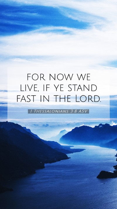 Picture 07 - 1 Thessalonians 3:8 ASV Mobile Phone Wallpaper - for now we live, if ye stand fast in the - Mobile Bible Verse Wallpaper