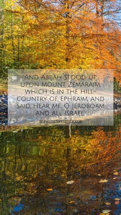 Picture 07 - 2 Chronicles 13:4 ASV Mobile Phone Wallpaper - And Abijah stood up upon mount Zemaraim, which is - Mobile Bible Verse Wallpaper