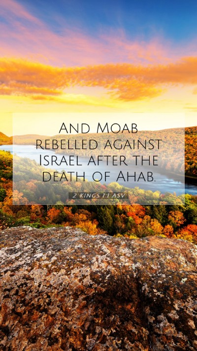 Picture 07 - 2 Kings 1:1 ASV Mobile Phone Wallpaper - And Moab rebelled against Israel after the death - Mobile Bible Verse Wallpaper
