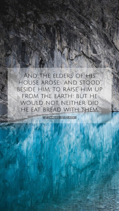Picture 07 - 2 Samuel 12:17 ASV Mobile Phone Wallpaper - And the elders of his house arose, `and stood' - Mobile Bible Verse Wallpaper