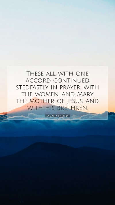 Picture 07 - Acts 1:14 ASV Mobile Phone Wallpaper - These all with one accord continued stedfastly in - Mobile Bible Verse Wallpaper