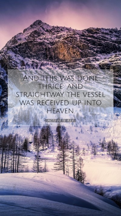 Picture 07 - Acts 10:16 ASV Mobile Phone Wallpaper - And this was done thrice: and straightway the - Mobile Bible Verse Wallpaper