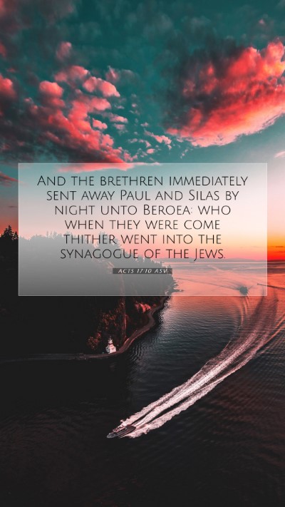 Picture 07 - Acts 17:10 ASV Mobile Phone Wallpaper - And the brethren immediately sent away Paul and - Mobile Bible Verse Wallpaper