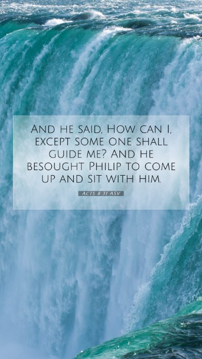 Picture 07 - Acts 8:31 ASV Mobile Phone Wallpaper - And he said, How can I, except some one shall - Mobile Bible Verse Wallpaper