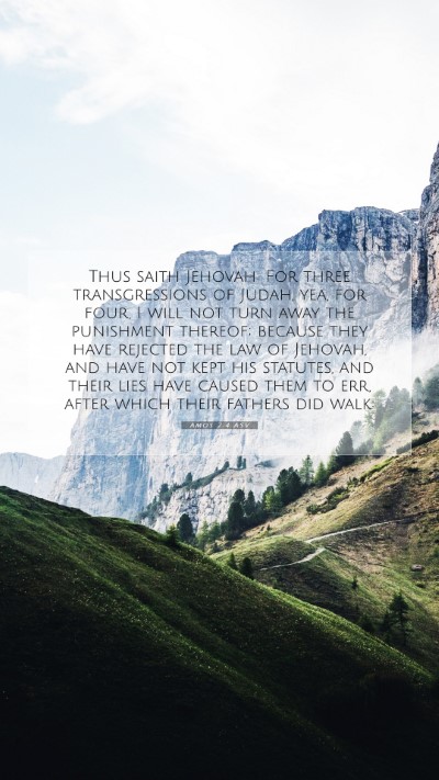 Picture 07 - Amos 2:4 ASV Mobile Phone Wallpaper - Thus saith Jehovah: For three transgressions of - Mobile Bible Verse Wallpaper