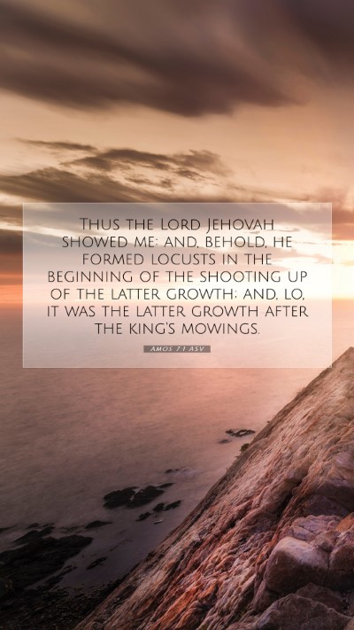 Picture 07 - Amos 7:1 ASV Mobile Phone Wallpaper - Thus the Lord Jehovah showed me: and, behold, he - Mobile Bible Verse Wallpaper