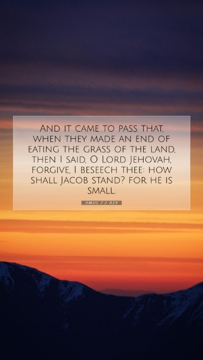 Picture 07 - Amos 7:2 ASV Mobile Phone Wallpaper - And it came to pass that, when they made an end - Mobile Bible Verse Wallpaper