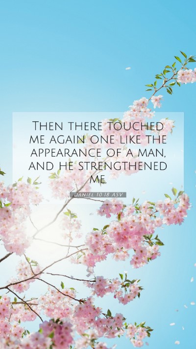 Picture 07 - Daniel 10:18 ASV Mobile Phone Wallpaper - Then there touched me again one like the - Mobile Bible Verse Wallpaper