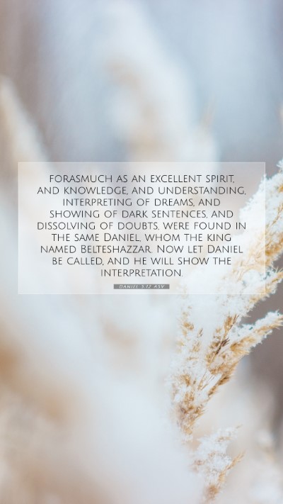 Picture 07 - Daniel 5:12 ASV Mobile Phone Wallpaper - forasmuch as an excellent spirit, and knowledge, - Mobile Bible Verse Wallpaper