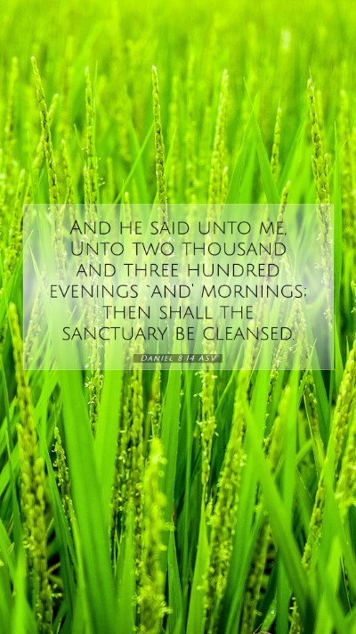 Picture 07 - Daniel 8:14 ASV Mobile Phone Wallpaper - And he said unto me, Unto two thousand and three - Mobile Bible Verse Wallpaper