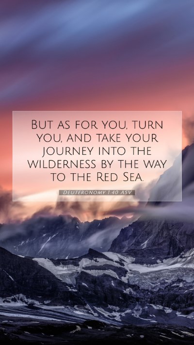 Picture 07 - Deuteronomy 1:40 ASV Mobile Phone Wallpaper - But as for you, turn you, and take your journey - Mobile Bible Verse Wallpaper