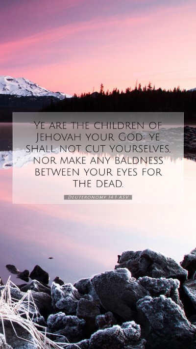 Picture 07 - Deuteronomy 14:1 ASV Mobile Phone Wallpaper - Ye are the children of Jehovah your God: ye shall - Mobile Bible Verse Wallpaper
