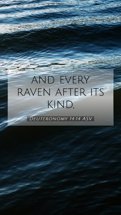 Picture 07 - Deuteronomy 14:14 ASV Mobile Phone Wallpaper - and every raven after its - Mobile Bible Verse Wallpaper