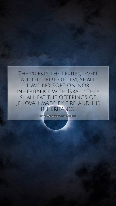 Picture 07 - Deuteronomy 18:1 ASV Mobile Phone Wallpaper - The priests the Levites, `even' all the tribe of - Mobile Bible Verse Wallpaper