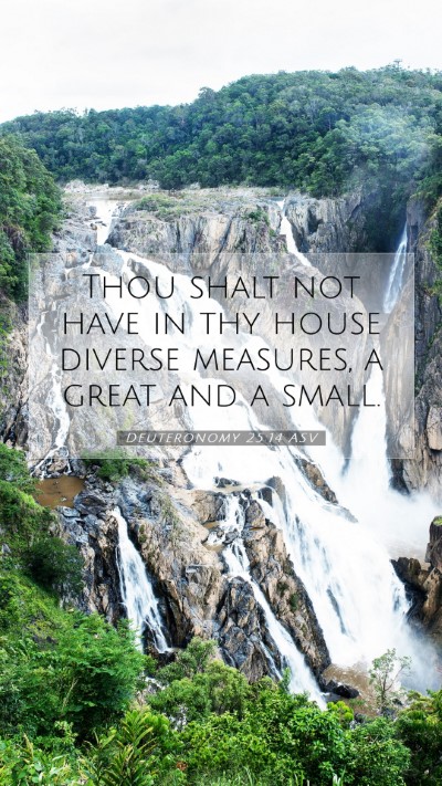 Picture 07 - Deuteronomy 25:14 ASV Mobile Phone Wallpaper - Thou shalt not have in thy house diverse - Mobile Bible Verse Wallpaper