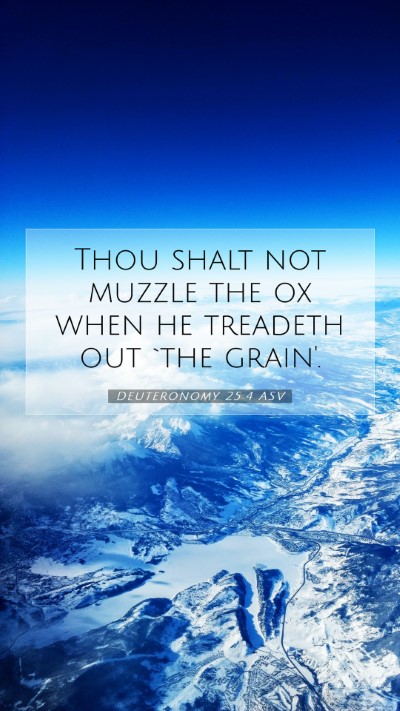 Picture 07 - Deuteronomy 25:4 ASV Mobile Phone Wallpaper - Thou shalt not muzzle the ox when he treadeth out - Mobile Bible Verse Wallpaper