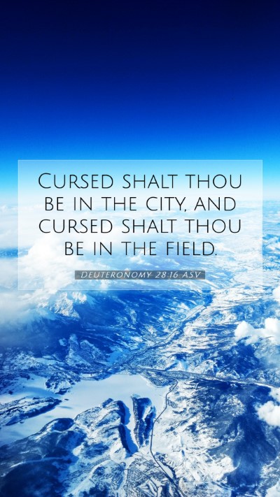 Picture 07 - Deuteronomy 28:16 ASV Mobile Phone Wallpaper - Cursed shalt thou be in the city, and cursed - Mobile Bible Verse Wallpaper