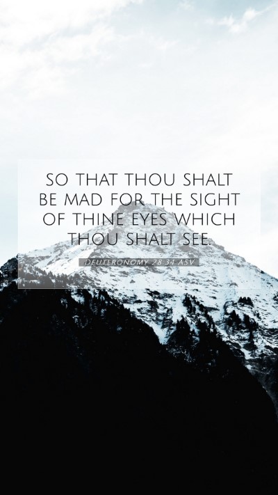 Picture 07 - Deuteronomy 28:34 ASV Mobile Phone Wallpaper - so that thou shalt be mad for the sight of thine - Mobile Bible Verse Wallpaper