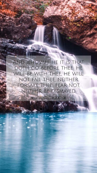Picture 07 - Deuteronomy 31:8 ASV Mobile Phone Wallpaper - And Jehovah, he it is that doth go before thee; - Mobile Bible Verse Wallpaper