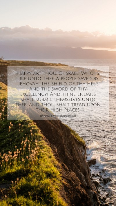 Picture 07 - Deuteronomy 33:29 ASV Mobile Phone Wallpaper - Happy art thou, O Israel: Who is like unto thee, - Mobile Bible Verse Wallpaper