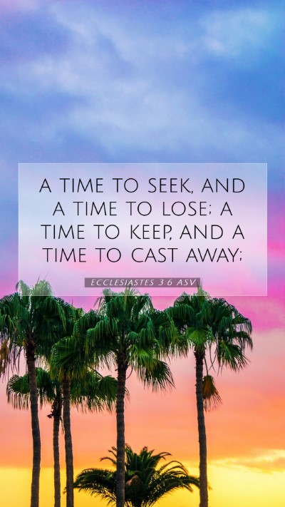 Picture 07 - Ecclesiastes 3:6 ASV Mobile Phone Wallpaper - a time to seek, and a time to lose; a time to - Mobile Bible Verse Wallpaper