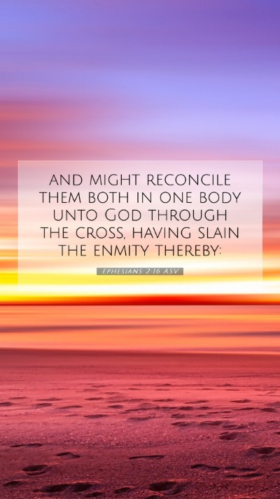 Picture 07 - Ephesians 2:16 ASV Mobile Phone Wallpaper - and might reconcile them both in one body unto - Mobile Bible Verse Wallpaper
