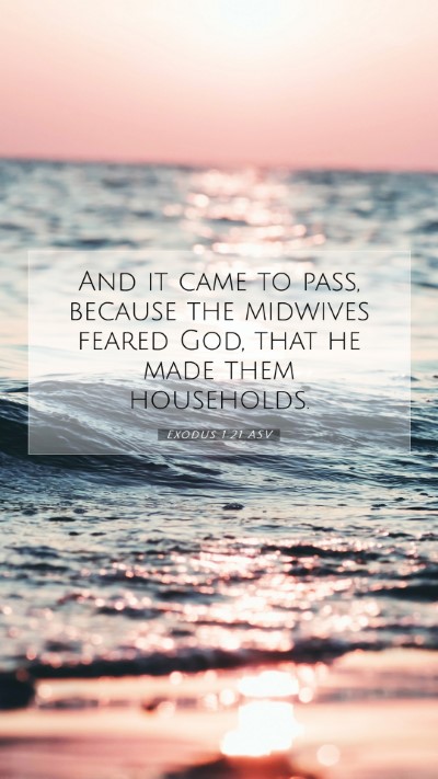 Picture 07 - Exodus 1:21 ASV Mobile Phone Wallpaper - And it came to pass, because the midwives feared - Mobile Bible Verse Wallpaper