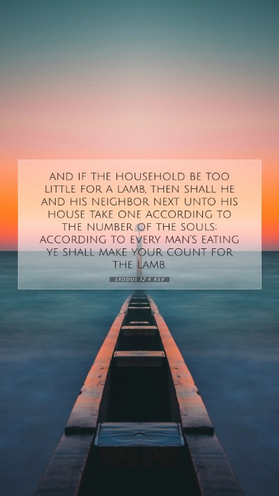 Picture 07 - Exodus 12:4 ASV Mobile Phone Wallpaper - and if the household be too little for a lamb, - Mobile Bible Verse Wallpaper