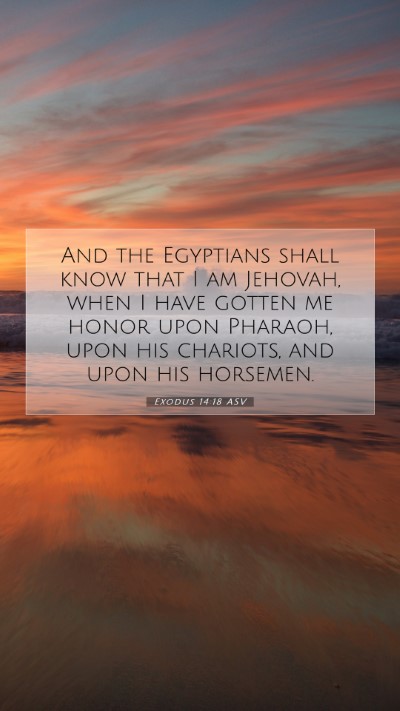 Picture 07 - Exodus 14:18 ASV Mobile Phone Wallpaper - And the Egyptians shall know that I am Jehovah, - Mobile Bible Verse Wallpaper