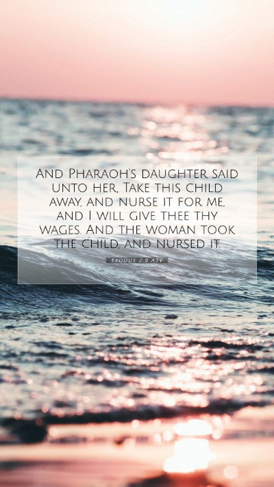 Picture 07 - Exodus 2:9 ASV Mobile Phone Wallpaper - And Pharaoh's daughter said unto her, Take this - Mobile Bible Verse Wallpaper
