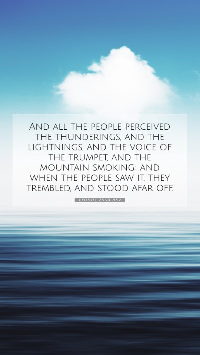 Picture 07 - Exodus 20:18 ASV Mobile Phone Wallpaper - And all the people perceived the thunderings, and - Mobile Bible Verse Wallpaper