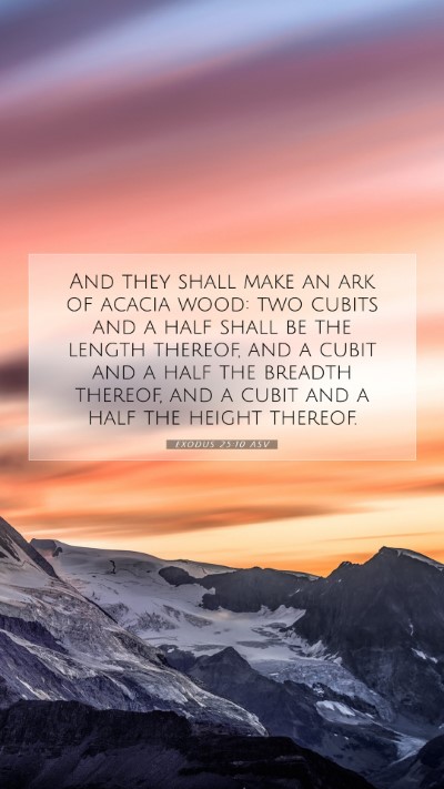 Picture 07 - Exodus 25:10 ASV Mobile Phone Wallpaper - And they shall make an ark of acacia wood: two - Mobile Bible Verse Wallpaper